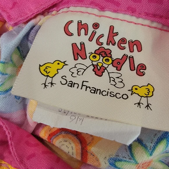 Smocked Bubble Chicken Noodle San Francisco Romper Multi Color Size 9M Flowers - Picture 11 of 12